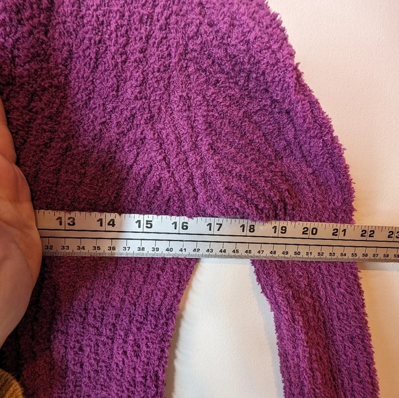 Ella & Emma Plum Purple Cropped 2 Button V Neck  Baby Cardigan Women Small Y2K - Picture 8 of 8